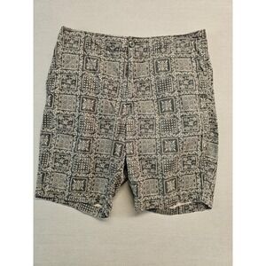 Reyn Spooner Uniqlo Mens Navy Bandana Print Cotton Chino Shorts Size M 30-33